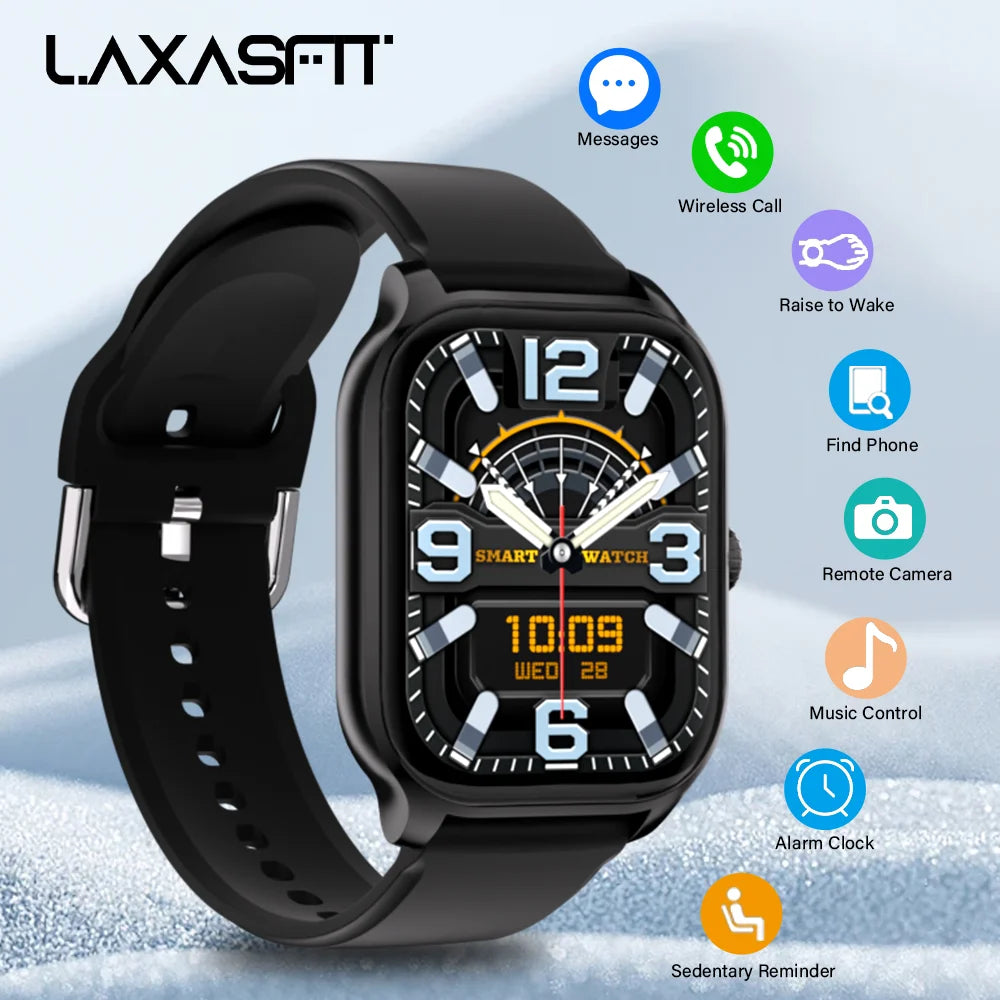 LAXASFIT H9 Smart Watch Men Women Sports Fitness Tracker 2.01 inch HD Screen Bluetooth Talking Smart Watch For Android IOS GadgetGlobe