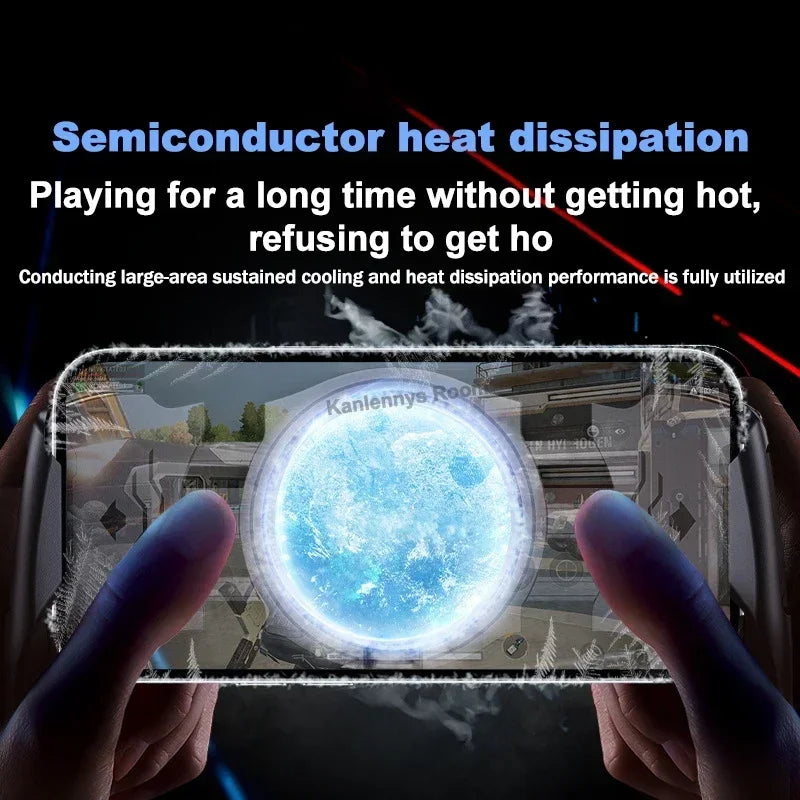 JK01S Semiconductor Mobile Phone Radiator Gamepad Controller 2 IN 1 Game Cooler Handle for IOS Android Telescopic Game Joystick GadgetGlobe