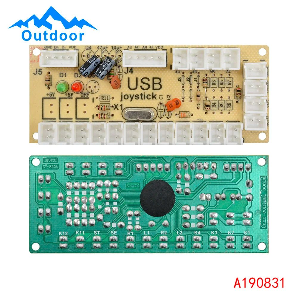 USB Arcade Joystick Chip Circuit Board DIY Arcade Joystick Accessory Kit DIY Arcade Joystick Circuit Board No Wiring with Wiring - GadgetGlobe