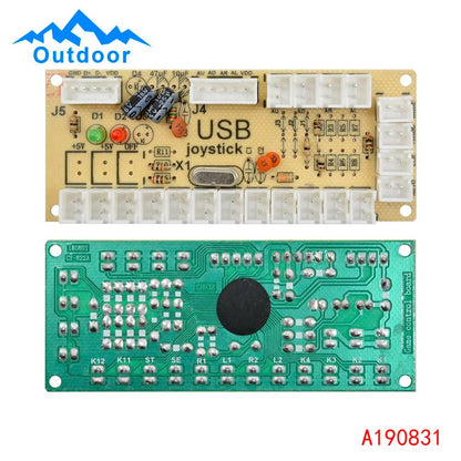 USB Arcade Joystick Chip Circuit Board DIY Arcade Joystick Accessory Kit DIY Arcade Joystick Circuit Board No Wiring with Wiring - GadgetGlobe