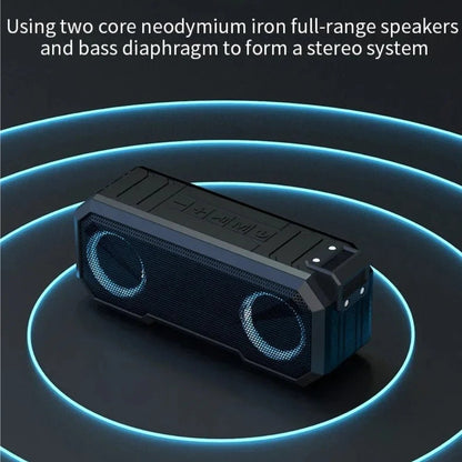 Portable Bluetooth Speaker Wireless LED Flash Light TWS Bass Stereo IPX7 Waterproof Loudspeaker FM Radio 12H Playtime Subwoofer Outdoor Boombox Hands Free Mic USB C for Pool Beach Party Camping Travel - GadgetGlobe