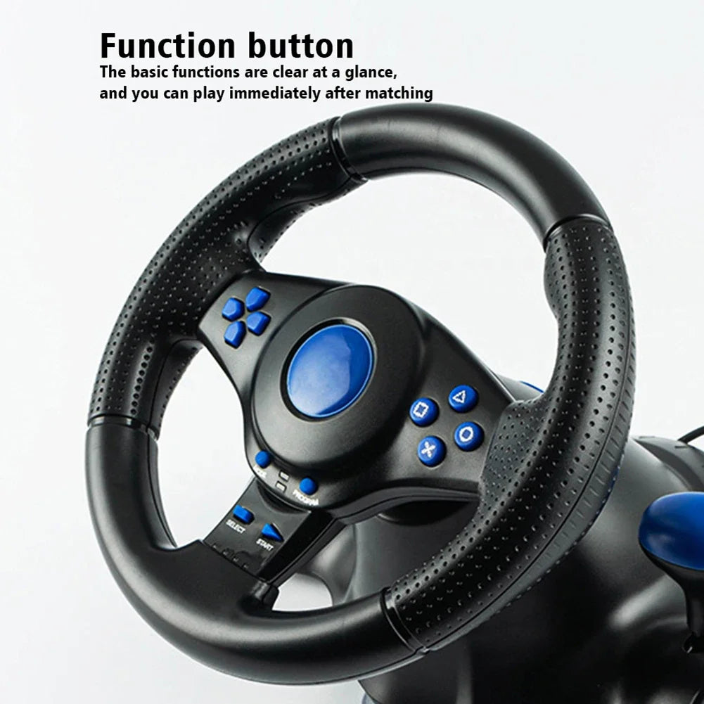 USB Car Steering Wheel For Switch For Xbox  For 360 For PS4 For PS3 For PC Racing Steering Wheel Vibration Controller Simulator GadgetGlobe