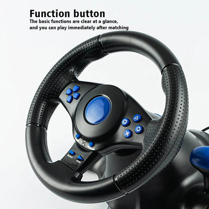 USB Car Steering Wheel For Switch For Xbox  For 360 For PS4 For PS3 For PC Racing Steering Wheel Vibration Controller Simulator GadgetGlobe