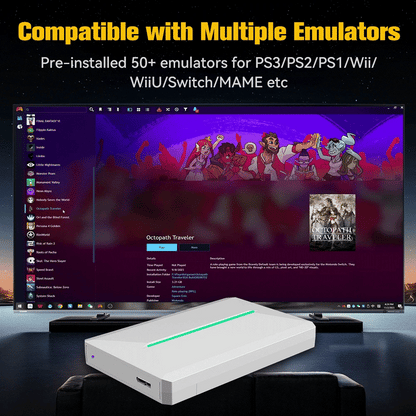 Retrobat & Playnite Retro Game Console 500GB Gaming HDD for PS3/PS2/Switch/Wii/WiiU for PC/Laptop with 38200+ Retro/AAA/PC Games - GadgetGlobe