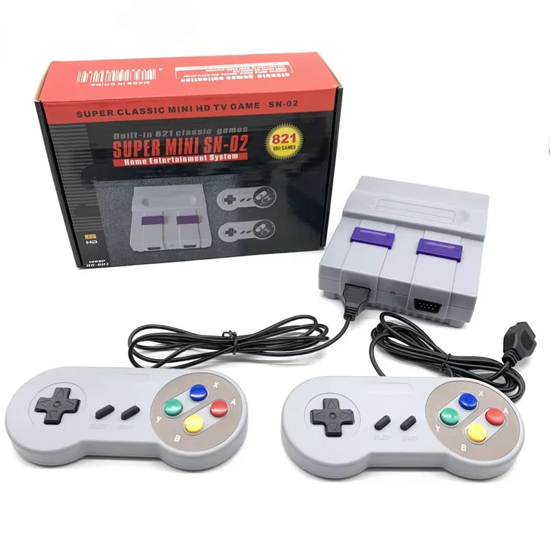 Games Retro Mini TV Video Game Console With 821 Built-in Games For Snes Two Gamepads AV Out GadgetGlobe
