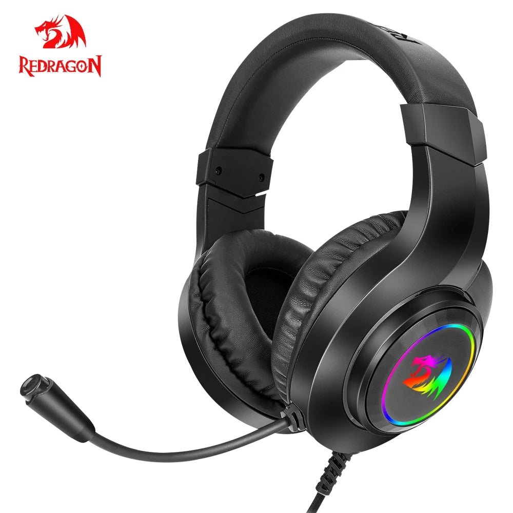 REDRAGON HYLAS H371 RGB gaming Headphone,7.1 USB Surround sound Computer PC laptop headset Earphones Microphone EQ Controller - GadgetGlobe