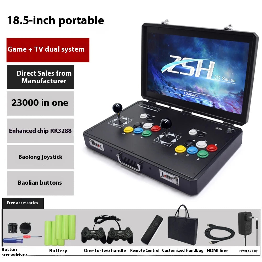 24 inch 31.5 inch Game Machine Portable Folding Double Rocker Dual System Home Arcade Integrated Machine Pandora Moonlight Box GadgetGlobe