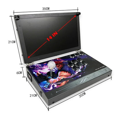 14-Inch 3D Pandora  26800 in 1 Console Folding Portable Arcade Console Pandora DX Box 720P HD Screen Mini Arcade Moonlight GadgetGlobe