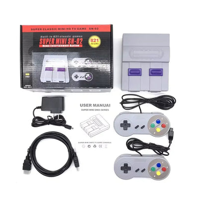 Games Retro Mini TV Video Game Console With 821 Built-in Games For Snes Two Gamepads AV Out GadgetGlobe
