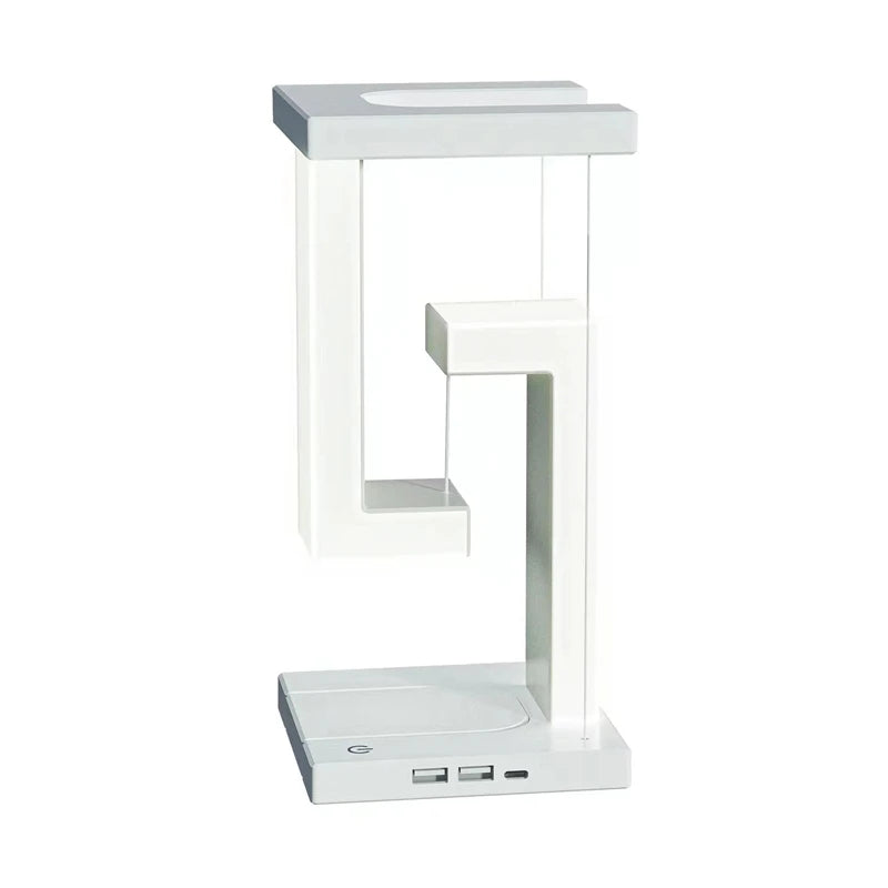 Floating Desk Lamp With Wireless Charger, USB Output Charging Port, Dock Station For iPhone, Bedside Lamp Table Lamp GadgetGlobe