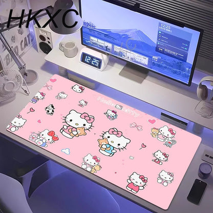 Kawaii Cute Hello Kitty Mouse Pad Non-slip Rubber Computer Mat Gamer Balance Decoracion Deskmat Laptop Office Large Big Carpet - GadgetGlobe