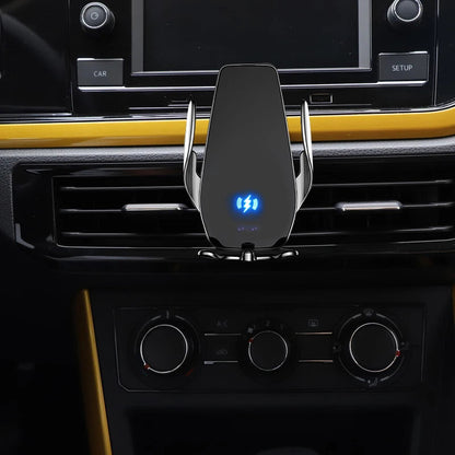 Gravity Car Phone Holder For Volkswagen VW Polo MK6 AW 2019-2023 Special Fix Bracket Base Support Smartphone Wireless Charging GadgetGlobe