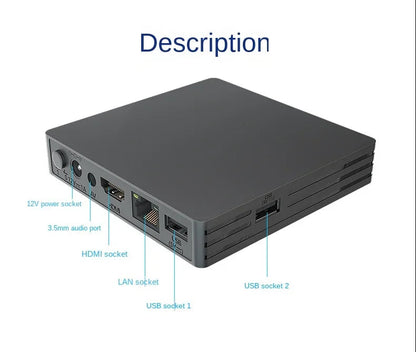 4K HD Network Advertising Machine Play Box Multimedia Information Release Remote Control Terminal Intelligent Split Screen TV GadgetGlobe