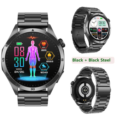 ECG+PPG Health Smart Watch Men Blood Oxygen Uric Acid Blood Pressure Monitoring HD Bluetooth Call AI Watch For iOS Android - GadgetGlobe