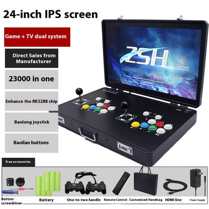24 inch 31.5 inch Game Machine Portable Folding Double Rocker Dual System Home Arcade Integrated Machine Pandora Moonlight Box GadgetGlobe