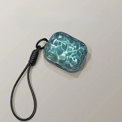 Water Ripple Headphone Case Suitable for AirPods Pro2/3 AirPods 2/3/4 TPU Material Custom Translucent Earphone Protective Case ﻿ GadgetGlobe