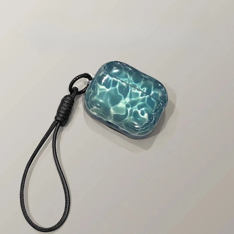 Water Ripple Headphone Case Suitable for AirPods Pro2/3 AirPods 2/3/4 TPU Material Custom Translucent Earphone Protective Case ﻿ GadgetGlobe