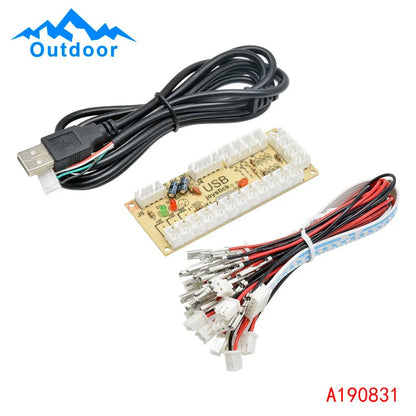 USB Arcade Joystick Chip Circuit Board DIY Arcade Joystick Accessory Kit DIY Arcade Joystick Circuit Board No Wiring with Wiring - GadgetGlobe