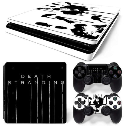 For PS4 Slim Console and 2 Controllers Skin Sticker PS4 Slim Duel Game Vinyl Decal Cover Full Set GadgetGlobe