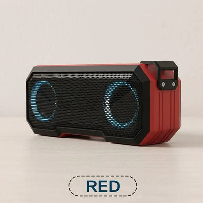 Portable Bluetooth Speaker Wireless LED Flash Light TWS Bass Stereo IPX7 Waterproof Loudspeaker FM Radio 12H Playtime Subwoofer Outdoor Boombox Hands Free Mic USB C for Pool Beach Party Camping Travel - GadgetGlobe