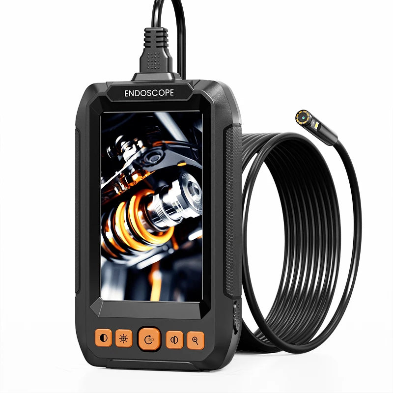 4.3'' IPS Screen Industrial Endoscope Dual Camera 8MM Borescope For Car Repair/Vehicle Engine IP67 Waterproof 8 LEDS GadgetGlobe