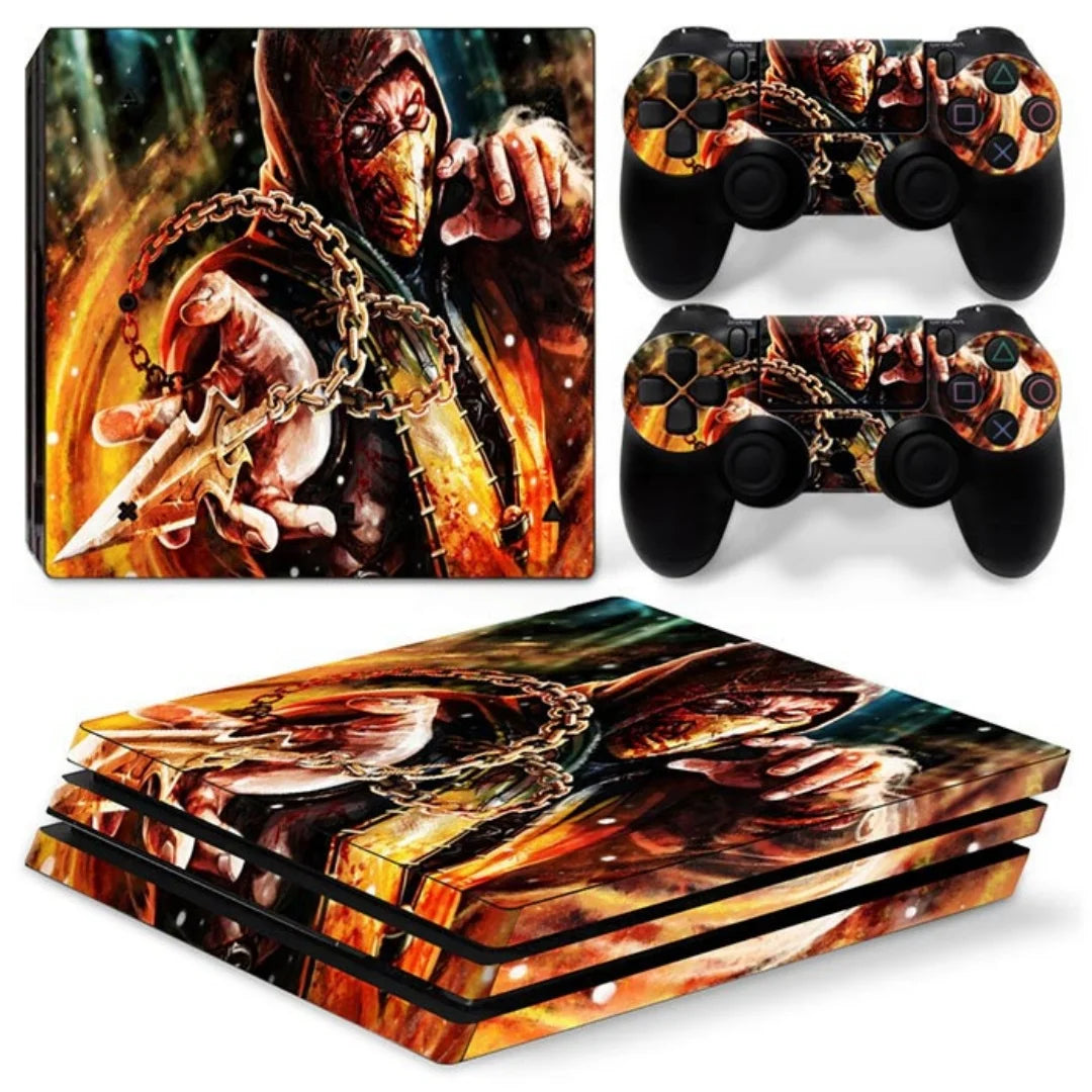 Skin Wrap for PS4 Pro Console Protective Vinyl for PS4 Pro Controller Full Cover Wrap Game Accessories GadgetGlobe