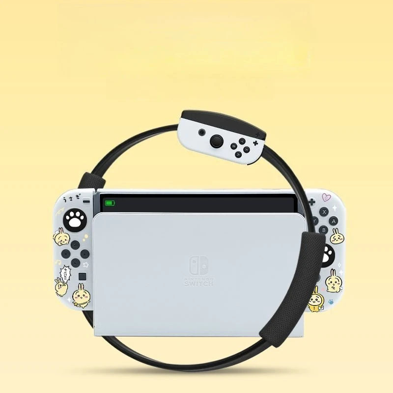 Cute Chiikawa Matte Transparent Silicone Protective Case Shockproof Game Cover For Switch OLED 2 Soft Anti-Scratch Console Shell GadgetGlobe