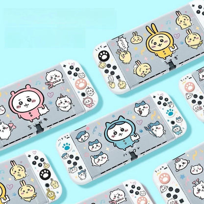 Cute Chiikawa Matte Transparent Silicone Protective Case Shockproof Game Cover For Switch OLED 2 Soft Anti-Scratch Console Shell GadgetGlobe