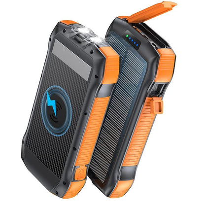 20000mAh Solar Power Bank Portable Wireless Charger PD 20W Fast Charging Powerbank for iPhone 16 Samsung Huawei Xiaomi Powerbank - GadgetGlobe