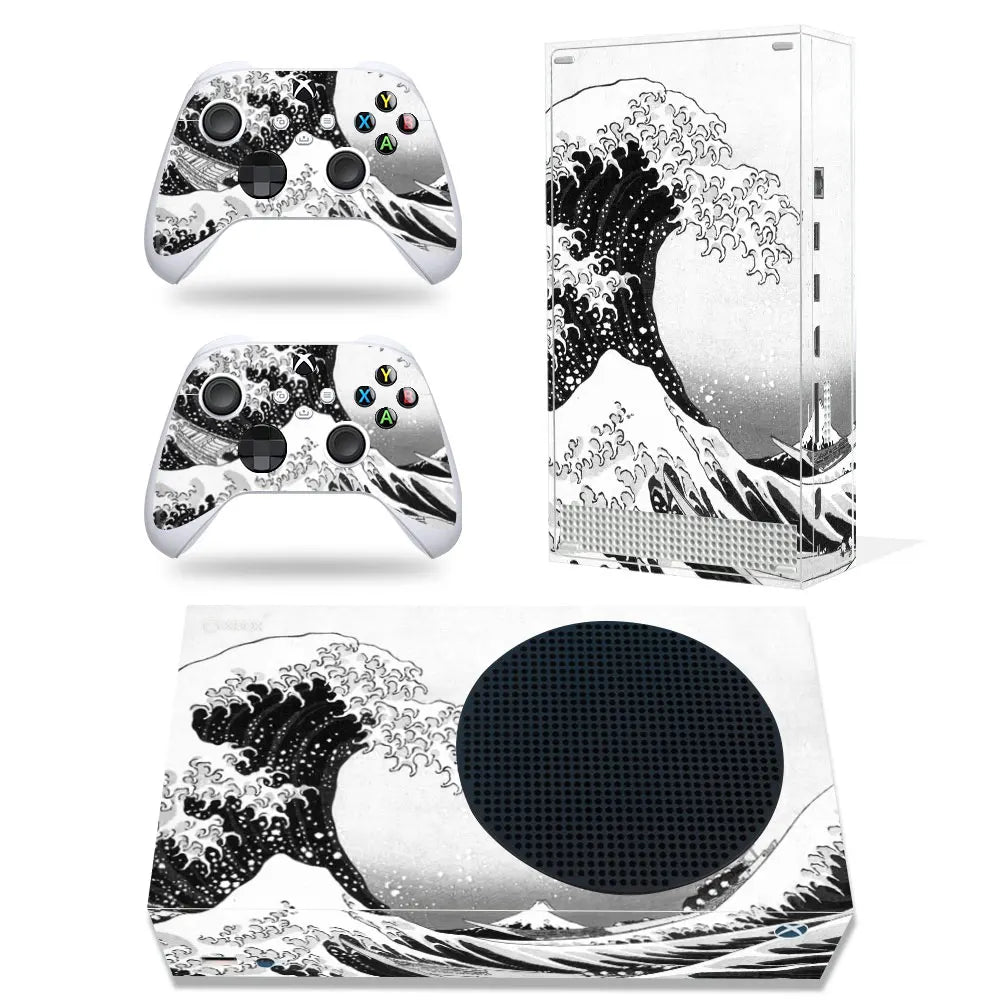 Skin Sticker Protective Decal Removable Cover for Xbox Series S Console and 2 Controllers Marble Texture - GadgetGlobe
