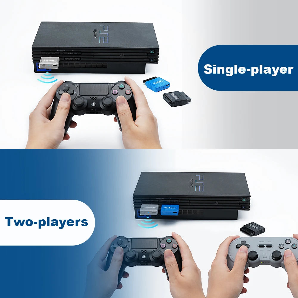 RetroScaler BlueRetro Wireless Controller Adapter For PS2/PS1 Console Joystick Converter For Switch/PS3/PS4/PS5/Xbox One Gamepad GadgetGlobe