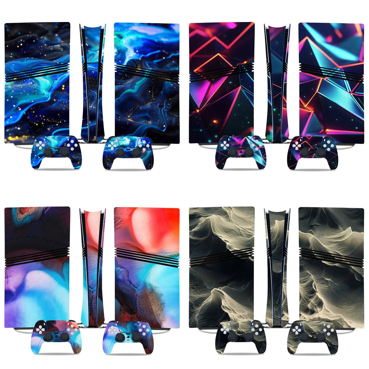 Game Console Skin Sticker Set Controller Protective Film Decal Full Body Wrap Anti-Scratch Gaming Accessories for PS5 PRO GadgetGlobe