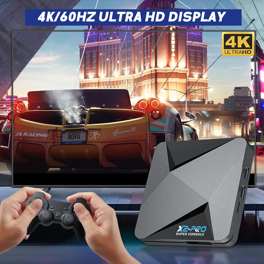 KINHANK Retro Video Game Console Super Console X2 Pro with 90000 Video Games for PS1/DC/MAME/SS with Gamepad Kid Gift Game Box GadgetGlobe