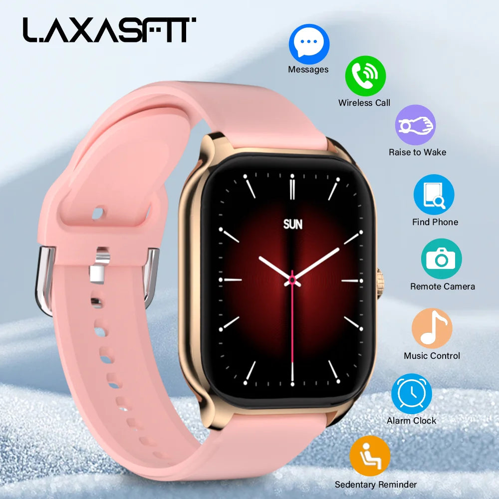 LAXASFIT H9 Smart Watch Men Women Sports Fitness Tracker 2.01 inch HD Screen Bluetooth Talking Smart Watch For Android IOS GadgetGlobe