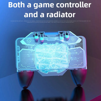 MEMO DL88 2 in 1 Mobile Phone 6 Finger Gamepad Joystick Controller with Semiconductor Cooling Radiator for IOS Android Universal GadgetGlobe