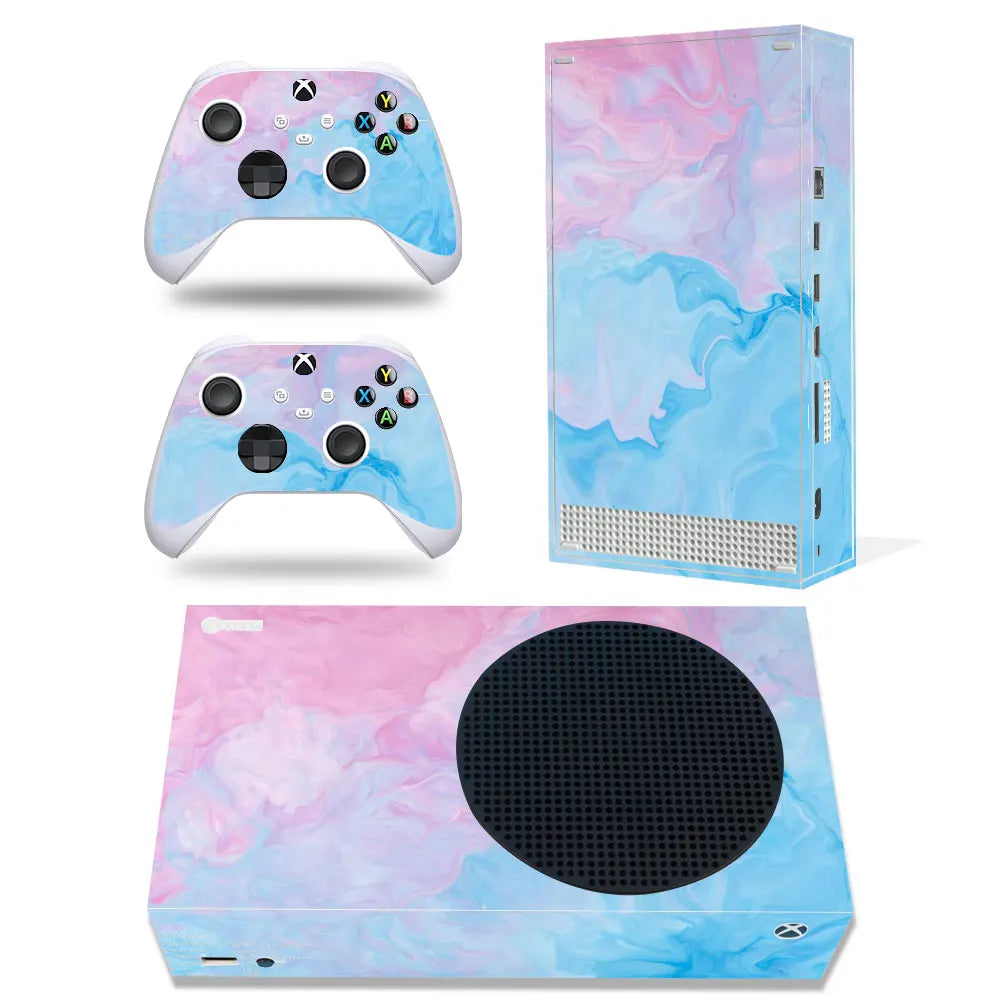 Skin Sticker Protective Decal Removable Cover for Xbox Series S Console and 2 Controllers Marble Texture GadgetGlobe