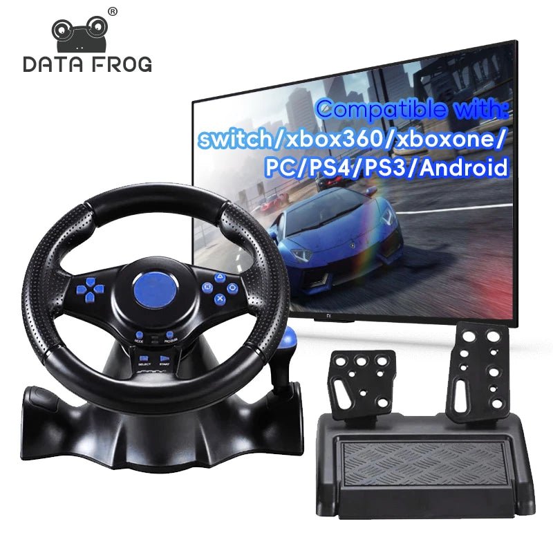 DATA FROG Game Steering Wheel For PS3 Racing Pad 180 Degree Computer USB Car PC Vibration Joysticks For PS2/PS3/Xbox 360/Switch - GadgetGlobe