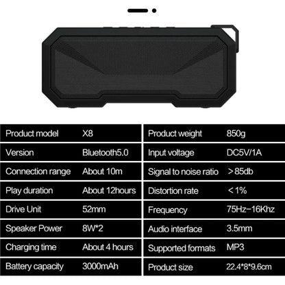 Portable Bluetooth Speaker Wireless LED Flash Light TWS Bass Stereo IPX7 Waterproof Loudspeaker FM Radio 12H Playtime Subwoofer Outdoor Boombox Hands Free Mic USB C for Pool Beach Party Camping Travel - GadgetGlobe