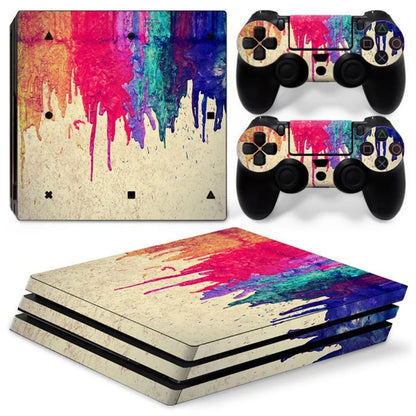Skin Wrap for PS4 Pro Console Protective Vinyl for PS4 Pro Controller Full Cover Wrap Game Accessories GadgetGlobe