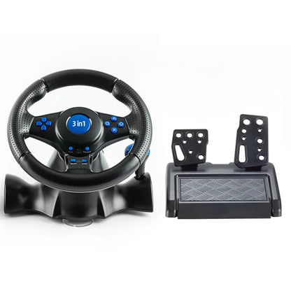 USB Car Steering Wheel For Switch For Xbox  For 360 For PS4 For PS3 For PC Racing Steering Wheel Vibration Controller Simulator GadgetGlobe