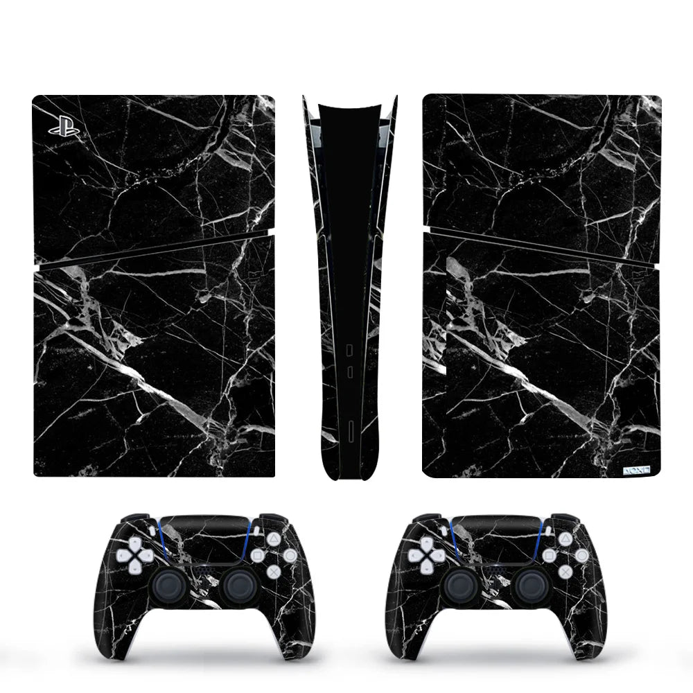Decal Vinyl Skin Sticker For PS5 Slim Digital Console Protective Skin Case 2PCS Controller Gamepad For PS5 Slim Accessories GadgetGlobe