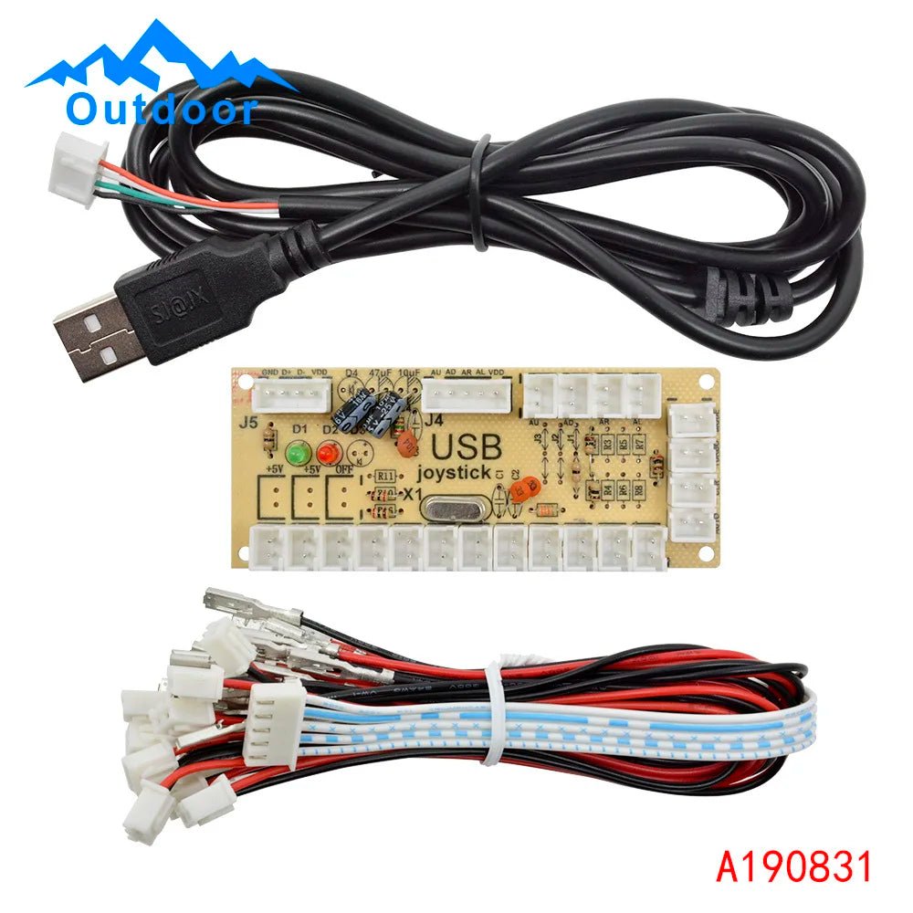 USB Arcade Joystick Chip Circuit Board DIY Arcade Joystick Accessory Kit DIY Arcade Joystick Circuit Board No Wiring with Wiring - GadgetGlobe