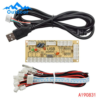 USB Arcade Joystick Chip Circuit Board DIY Arcade Joystick Accessory Kit DIY Arcade Joystick Circuit Board No Wiring with Wiring - GadgetGlobe