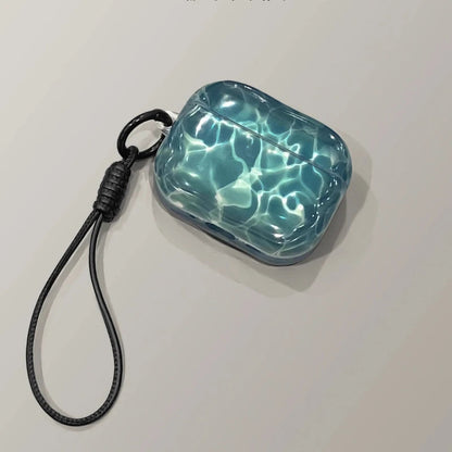 Water Ripple Headphone Case Suitable for AirPods Pro2/3 AirPods 2/3/4 TPU Material Custom Translucent Earphone Protective Case ﻿ GadgetGlobe