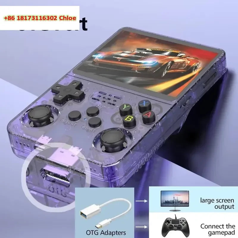 R36S Retro Handheld Video Game Console Linux System 3.5 Inch IPS Screen R35s Pro Portable Video Player 64GB Games GadgetGlobe
