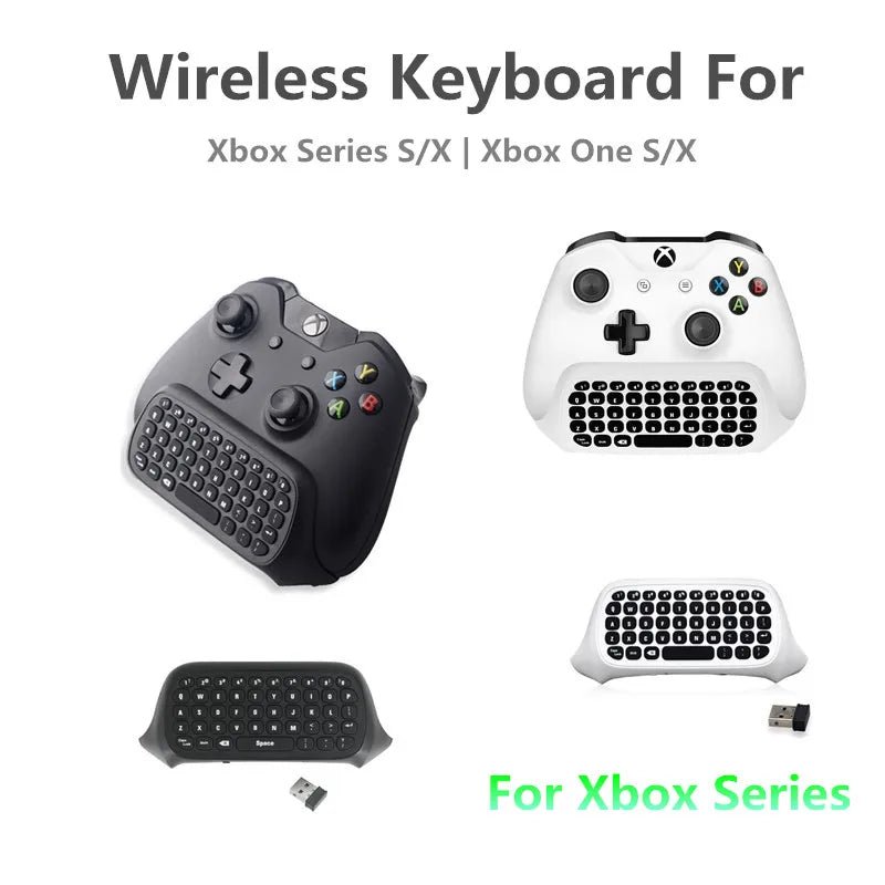 2.4G Wireless Keyboard For Xbox Series X/S Controller With Receiver Headset & Audio Jack Chatpad For Xbox One S/X Game KeyPad - GadgetGlobe