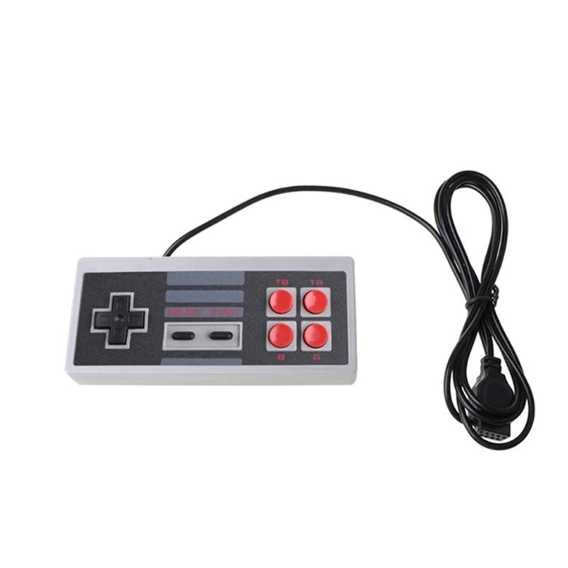 4 Button Controller Gamepad For 8 Bit Retro Video Game Consoles Mini Stick NES Game Wireless Red And White 2.4G Wireless - GadgetGlobe