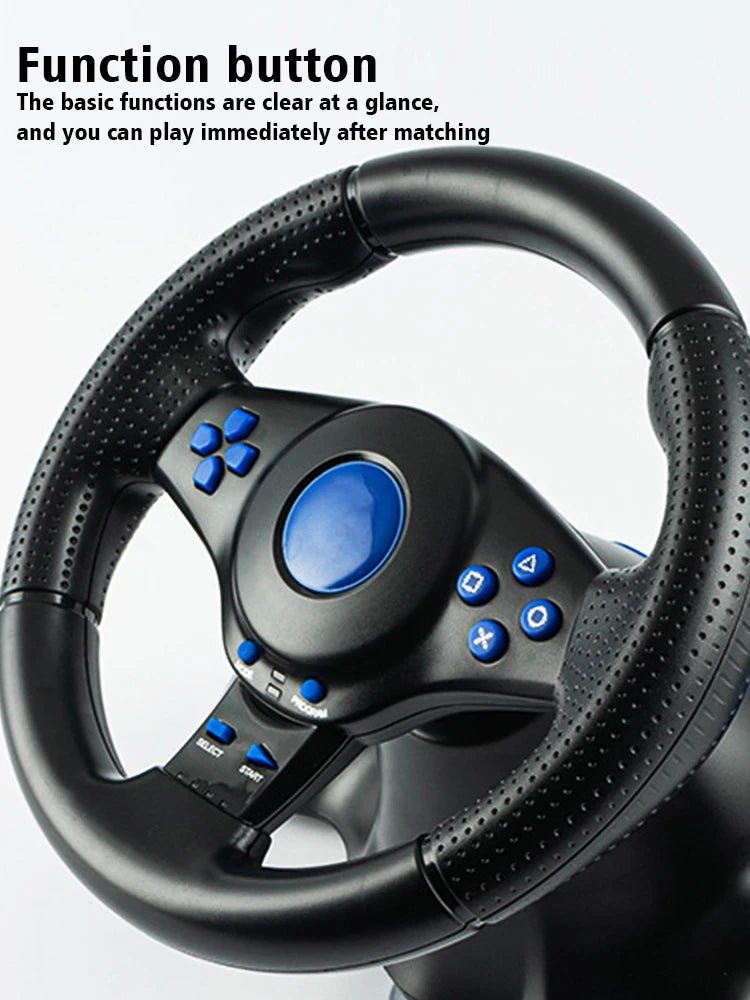 DATA FROG Game Steering Wheel For PS3 Racing Pad 180 Degree Computer USB Car PC Vibration Joysticks For PS2/PS3/Xbox 360/Switch - GadgetGlobe