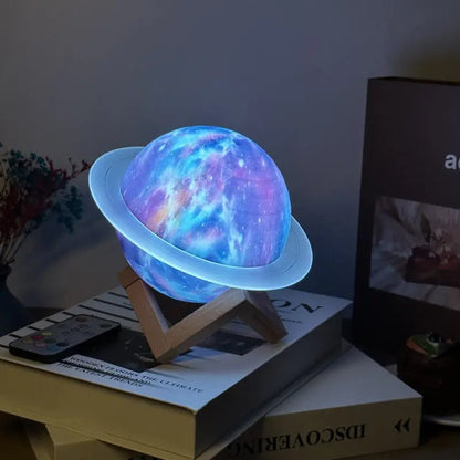 NNEDSZ Purle And Blue 3D Saturn Ring Bluetooth Speaker - GadgetGlobe