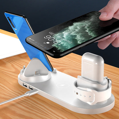 Wireless Charger For IPhone Fast Charger For Phone Fast Charging Pad For Phone Watch 6 In 1 Charging Dock Station Anacotte
